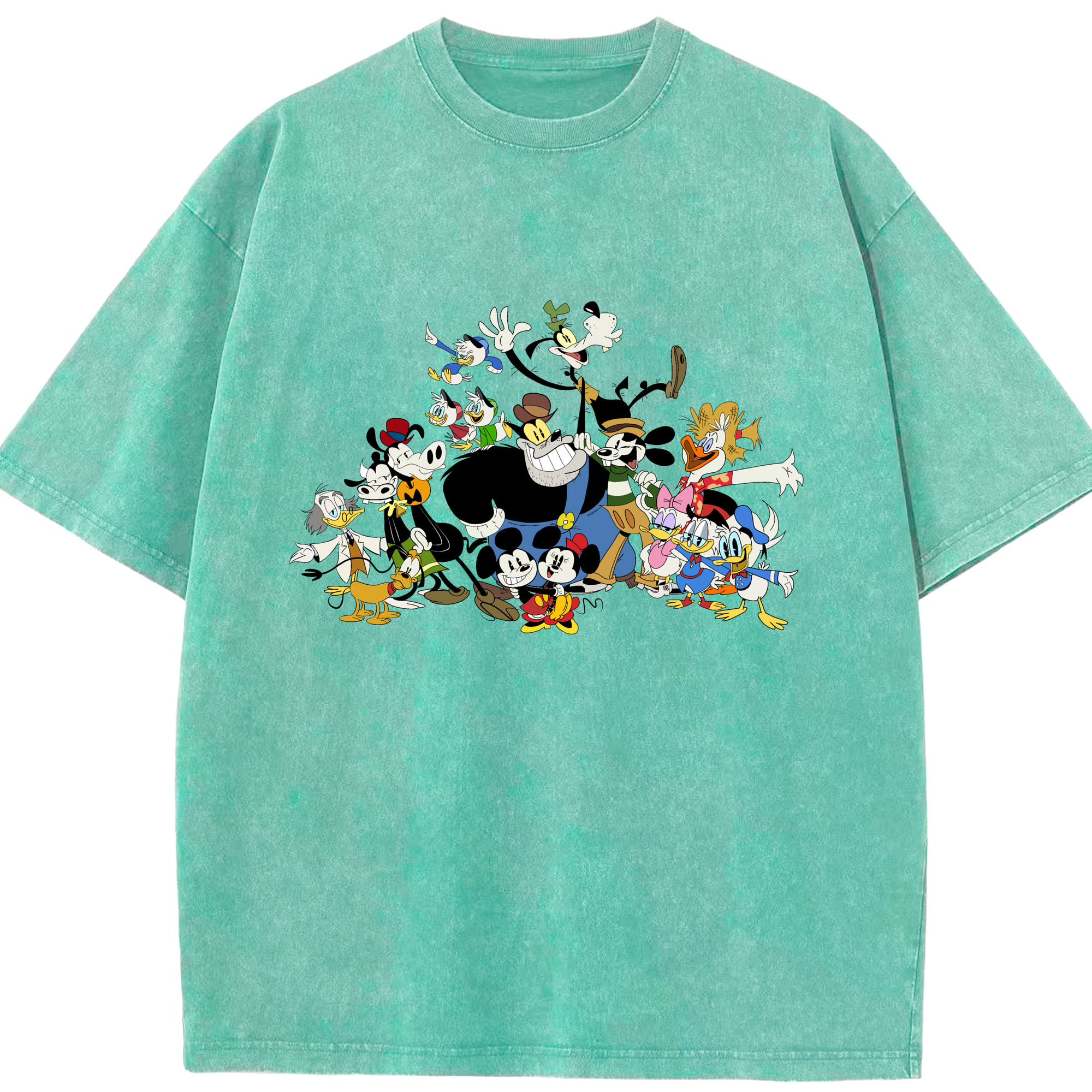 （画像用） ミッキーマウス Mickey Mouse 綿100% ヴィンテージ風 半袖Tシャツ（フロントプリント）